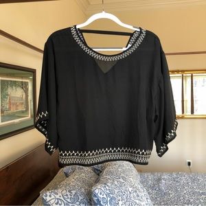 Flattering Black Top - Excellent Condition - Size Medium (M)